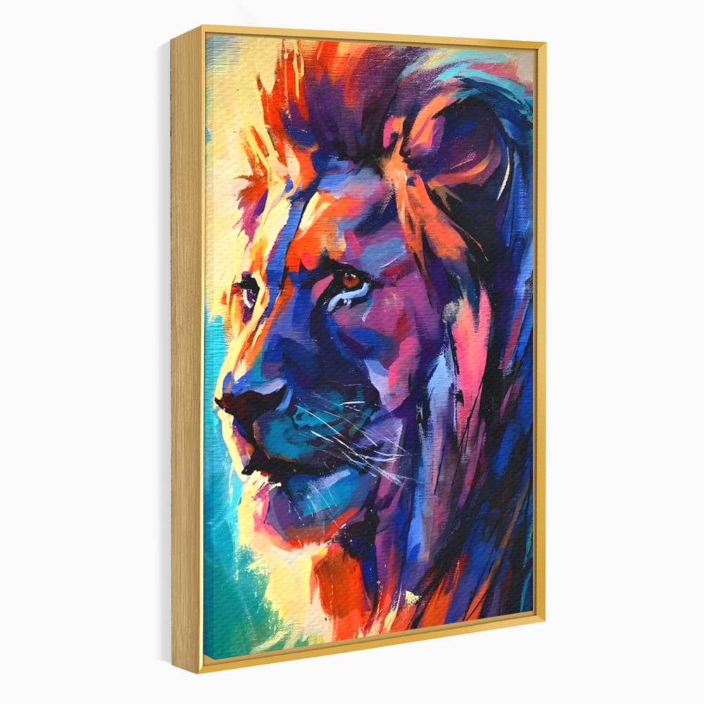 Tablou Canvas Premium LuxCanva® C1046, Lion King Focus , Culori, Lion, Focus, Living Room, Bedroom, Relaxare, Culori Vibrante