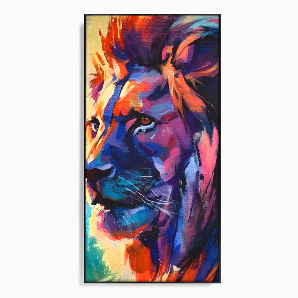 Tablou Canvas Premium LuxCanva® C1046, Lion King Focus , Culori, Lion, Focus, Living Room, Bedroom, Relaxare, Culori Vibrante
