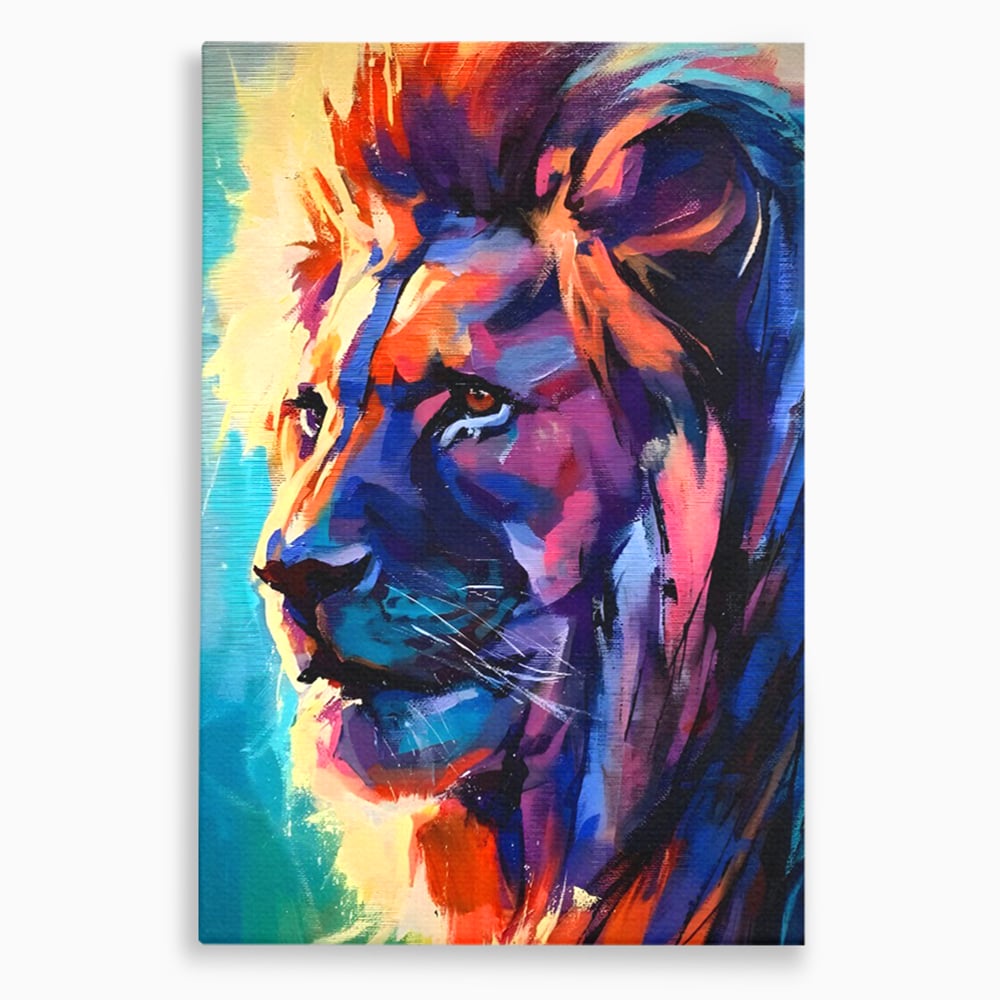 Tablou Canvas Premium LuxCanva® C1046, Lion King Focus , Culori, Lion, Focus, Living Room, Bedroom, Relaxare, Culori Vibrante