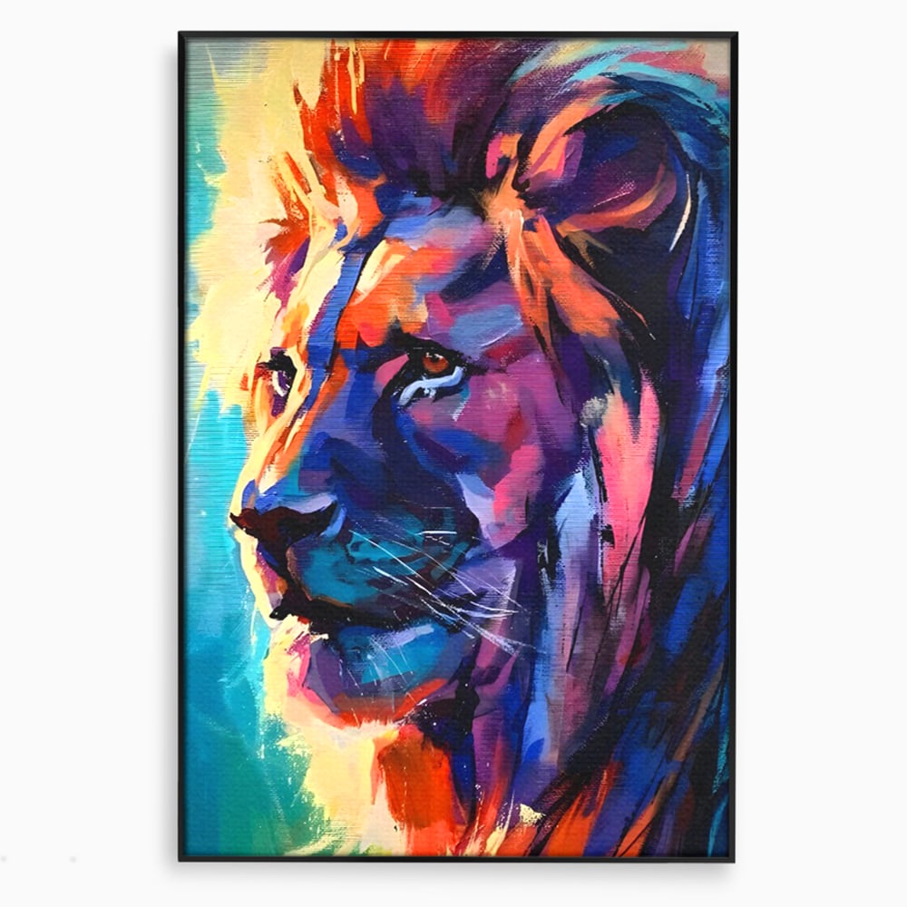 Tablou Canvas Premium LuxCanva® C1046, Lion King Focus , Culori, Lion, Focus, Living Room, Bedroom, Relaxare, Culori Vibrante