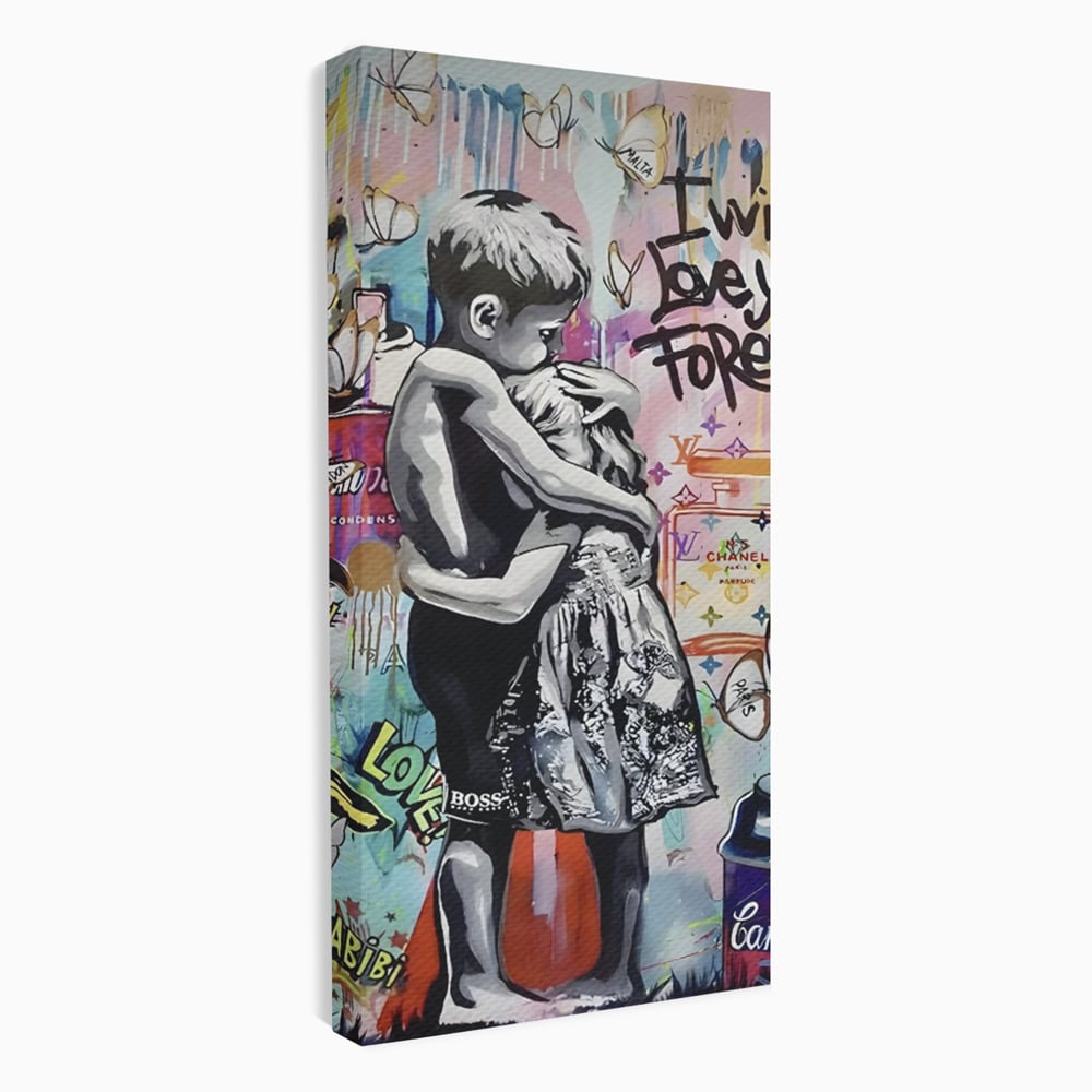 Tablou Canvas Premium LuxCanva® C1047, Brother's Love , Culori, Brothers, Endless Love, Living Room, Camera Copilului, Relaxare, Culori Vibrante