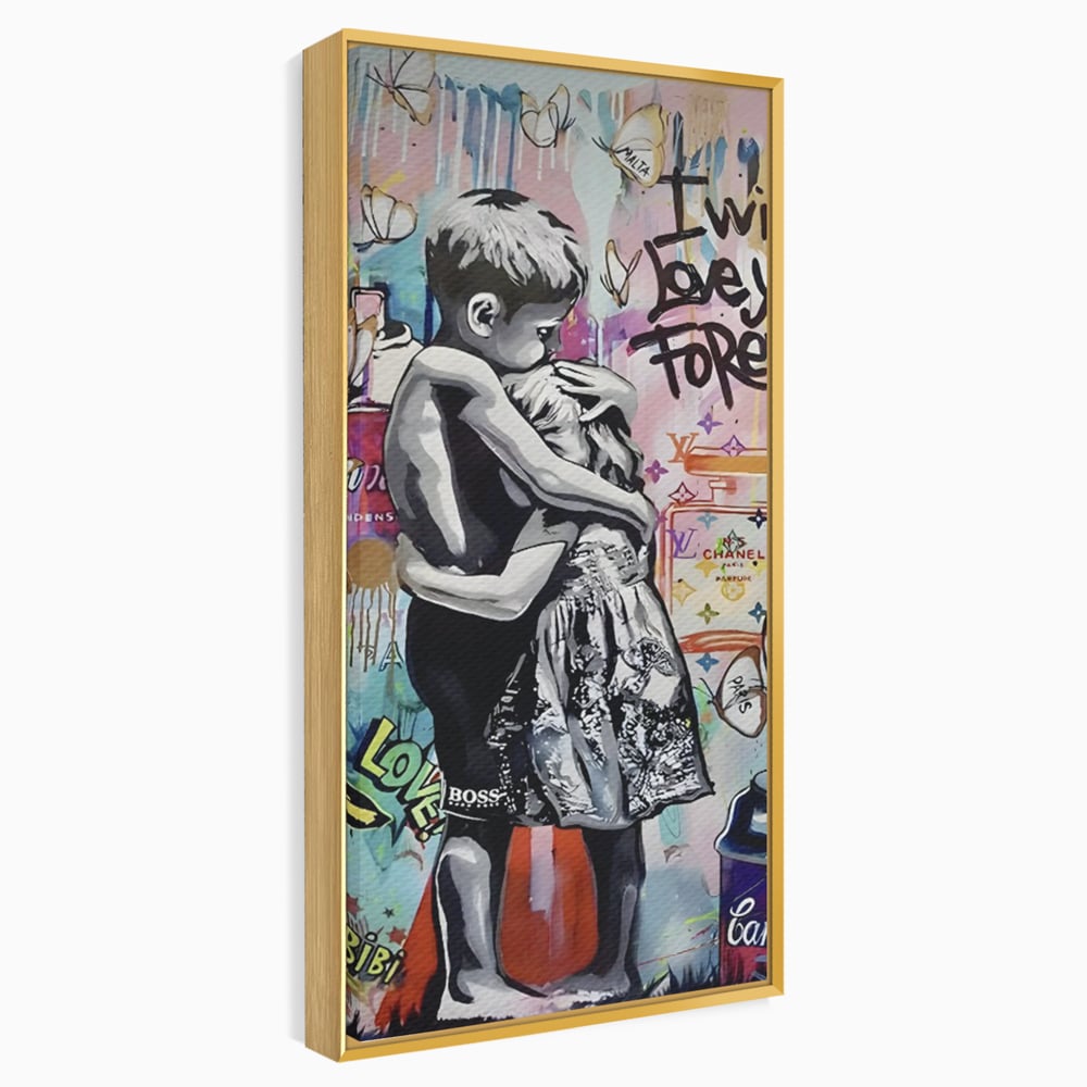 Tablou Canvas Premium LuxCanva® C1047, Brother's Love , Culori, Brothers, Endless Love, Living Room, Camera Copilului, Relaxare, Culori Vibrante