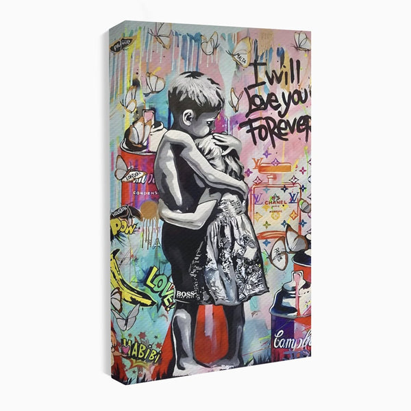 Tablou Canvas Premium LuxCanva® C1047, Brother's Love , Culori, Brothers, Endless Love, Living Room, Camera Copilului, Relaxare, Culori Vibrante