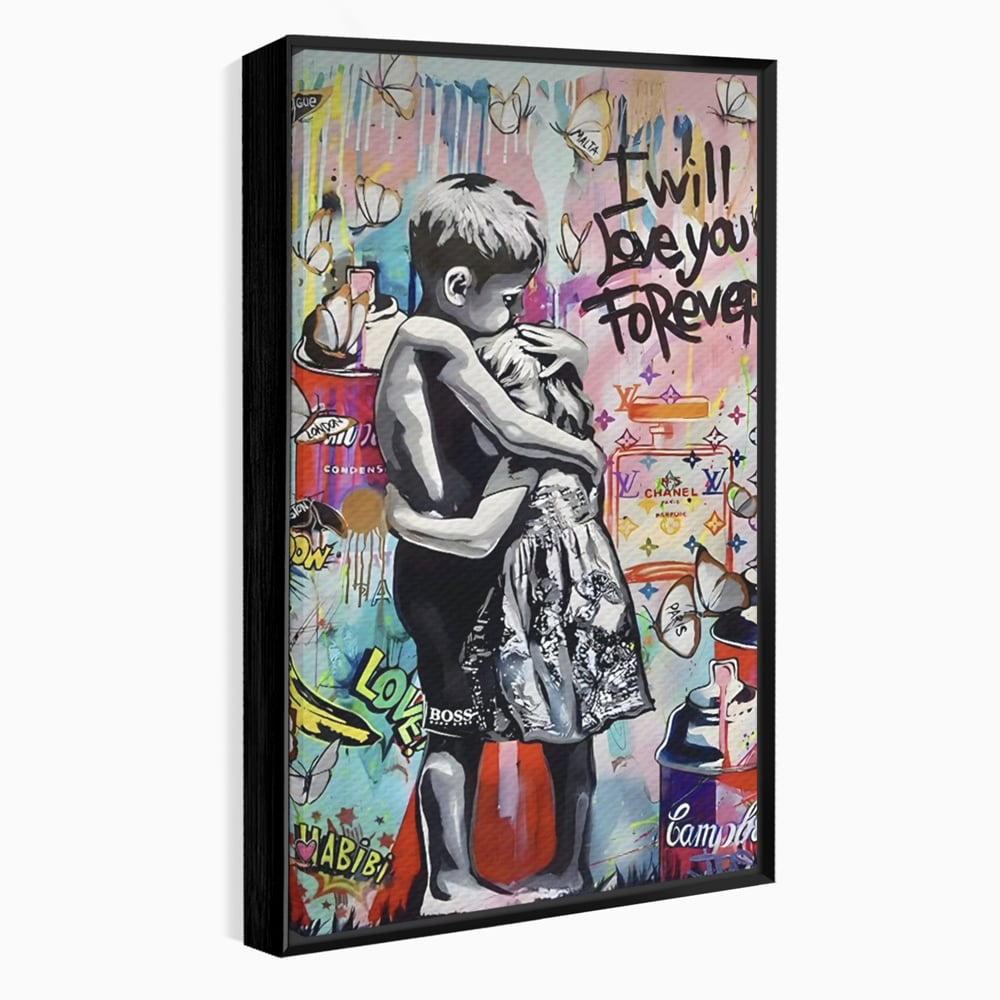 Tablou Canvas Premium LuxCanva® C1047, Brother's Love , Culori, Brothers, Endless Love, Living Room, Camera Copilului, Relaxare, Culori Vibrante