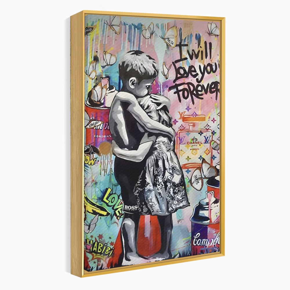 Tablou Canvas Premium LuxCanva® C1047, Brother's Love , Culori, Brothers, Endless Love, Living Room, Camera Copilului, Relaxare, Culori Vibrante