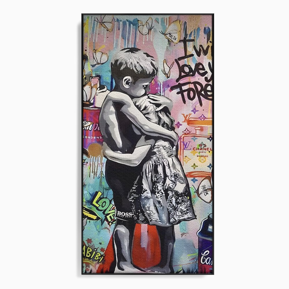 Tablou Canvas Premium LuxCanva® C1047, Brother's Love , Culori, Brothers, Endless Love, Living Room, Camera Copilului, Relaxare, Culori Vibrante