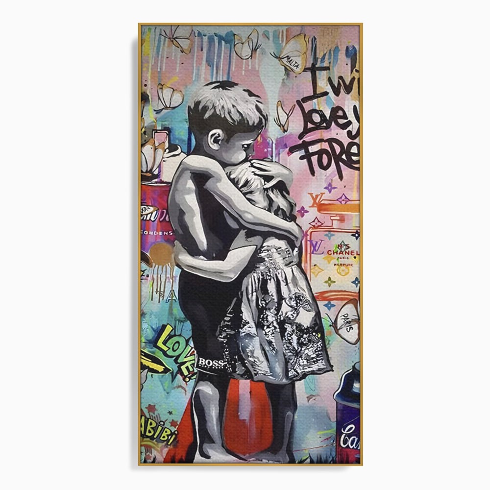 Tablou Canvas Premium LuxCanva® C1047, Brother's Love , Culori, Brothers, Endless Love, Living Room, Camera Copilului, Relaxare, Culori Vibrante