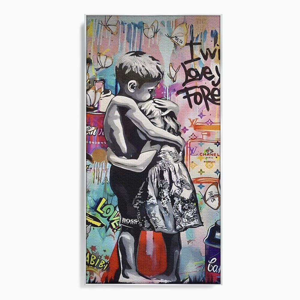 Tablou Canvas Premium LuxCanva® C1047, Brother's Love , Culori, Brothers, Endless Love, Living Room, Camera Copilului, Relaxare, Culori Vibrante