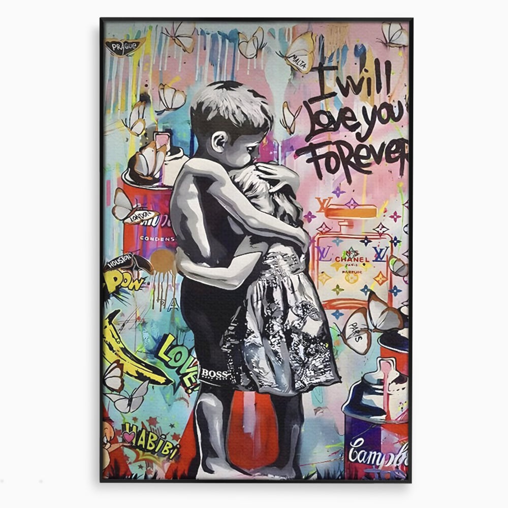 Tablou Canvas Premium LuxCanva® C1047, Brother's Love , Culori, Brothers, Endless Love, Living Room, Camera Copilului, Relaxare, Culori Vibrante