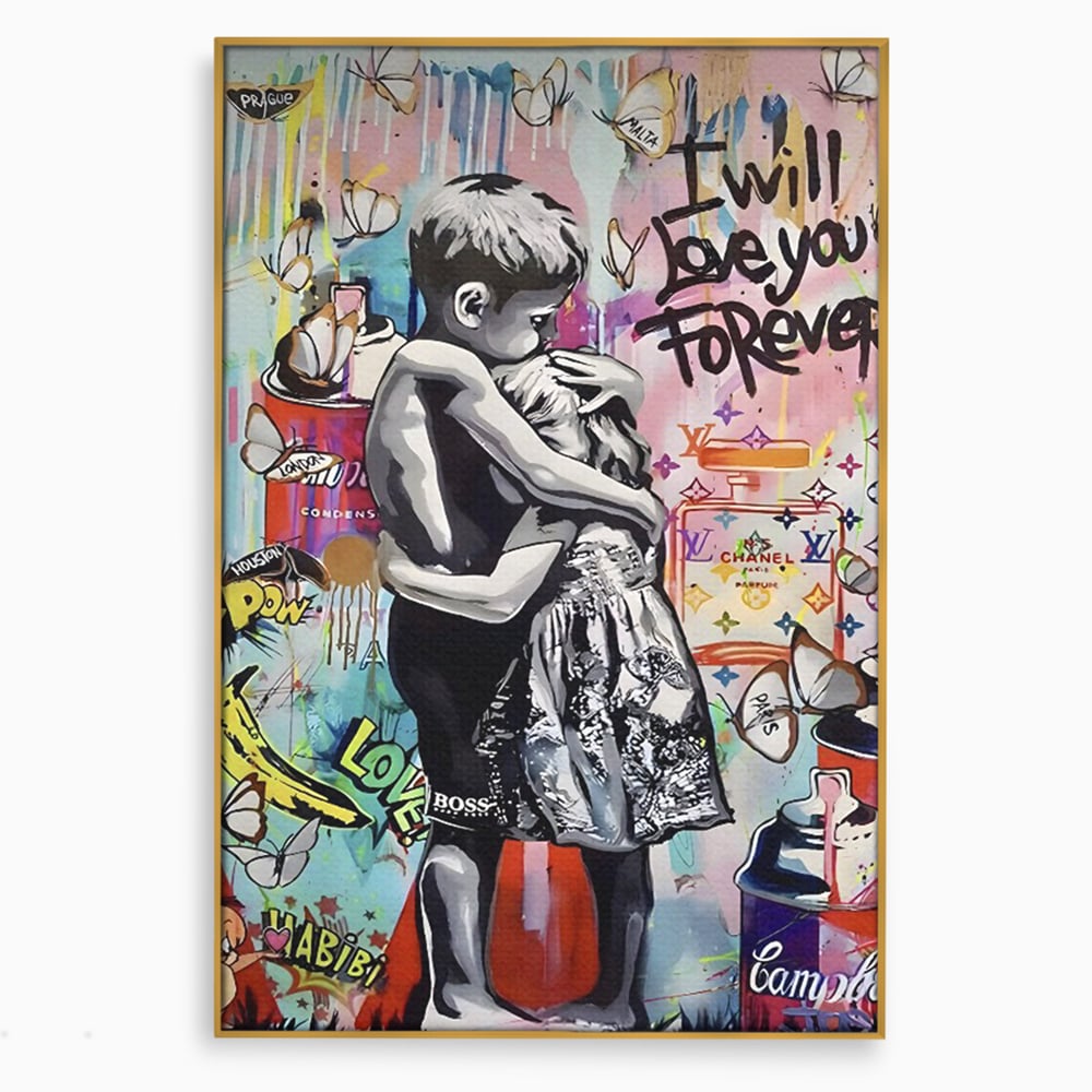 Tablou Canvas Premium LuxCanva® C1047, Brother's Love , Culori, Brothers, Endless Love, Living Room, Camera Copilului, Relaxare, Culori Vibrante