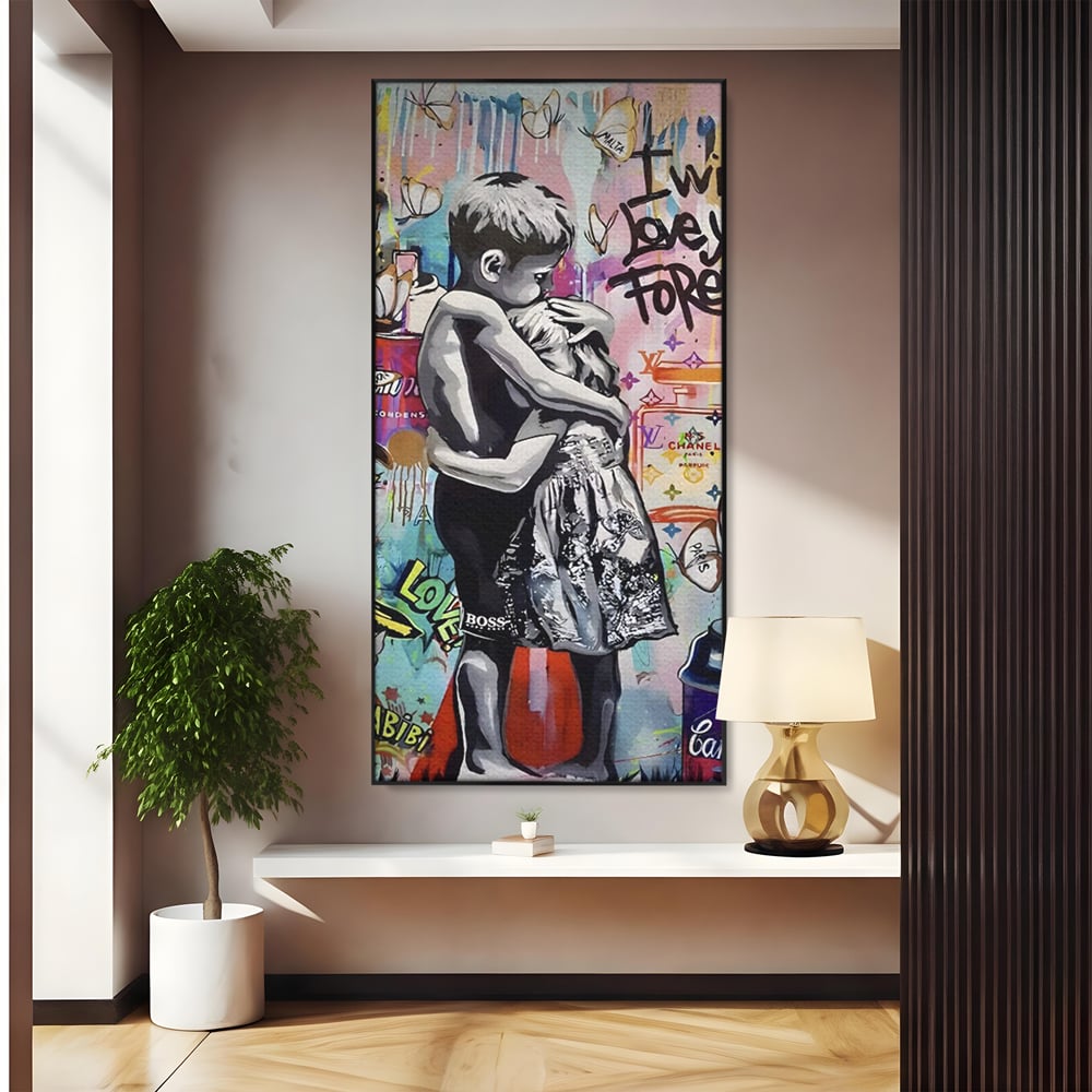 Tablou Canvas Premium LuxCanva® C1047, Brother's Love , Culori, Brothers, Endless Love, Living Room, Camera Copilului, Relaxare, Culori Vibrante