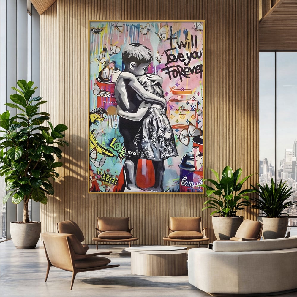 Tablou Canvas Premium LuxCanva® C1047, Brother's Love , Culori, Brothers, Endless Love, Living Room, Camera Copilului, Relaxare, Culori Vibrante