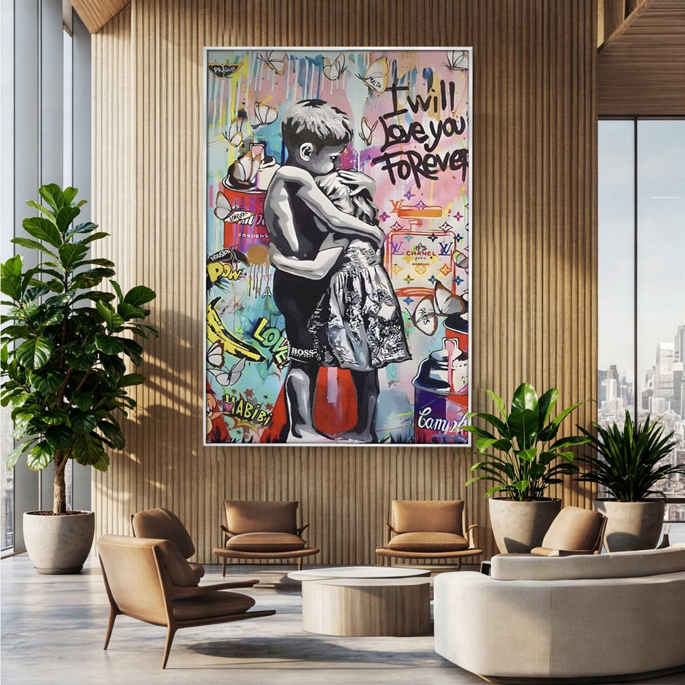 Tablou Canvas Premium LuxCanva® C1047, Brother's Love , Culori, Brothers, Endless Love, Living Room, Camera Copilului, Relaxare, Culori Vibrante