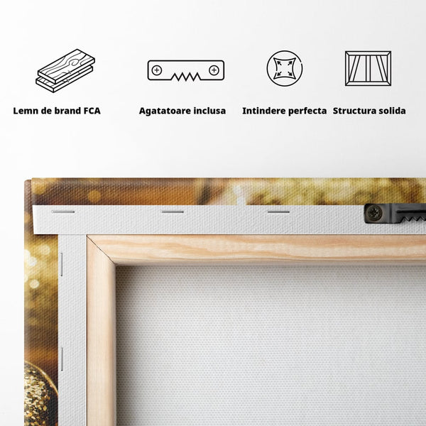 Tablou Canvas Premium LuxCanva® C1051, Golden Face , Culori, Gold, Face, Living Room, Bedroom, Relaxare, Culori Vibrante