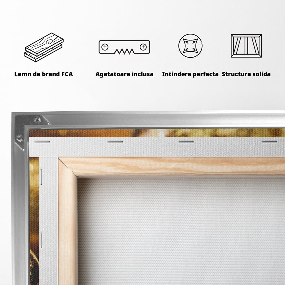 Tablou Canvas Premium LuxCanva® C1051, Golden Face , Culori, Gold, Face, Living Room, Bedroom, Relaxare, Culori Vibrante