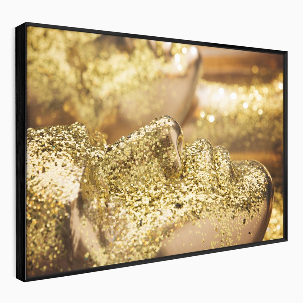 Tablou Canvas Premium LuxCanva® C1051, Golden Face , Culori, Gold, Face, Living Room, Bedroom, Relaxare, Culori Vibrante