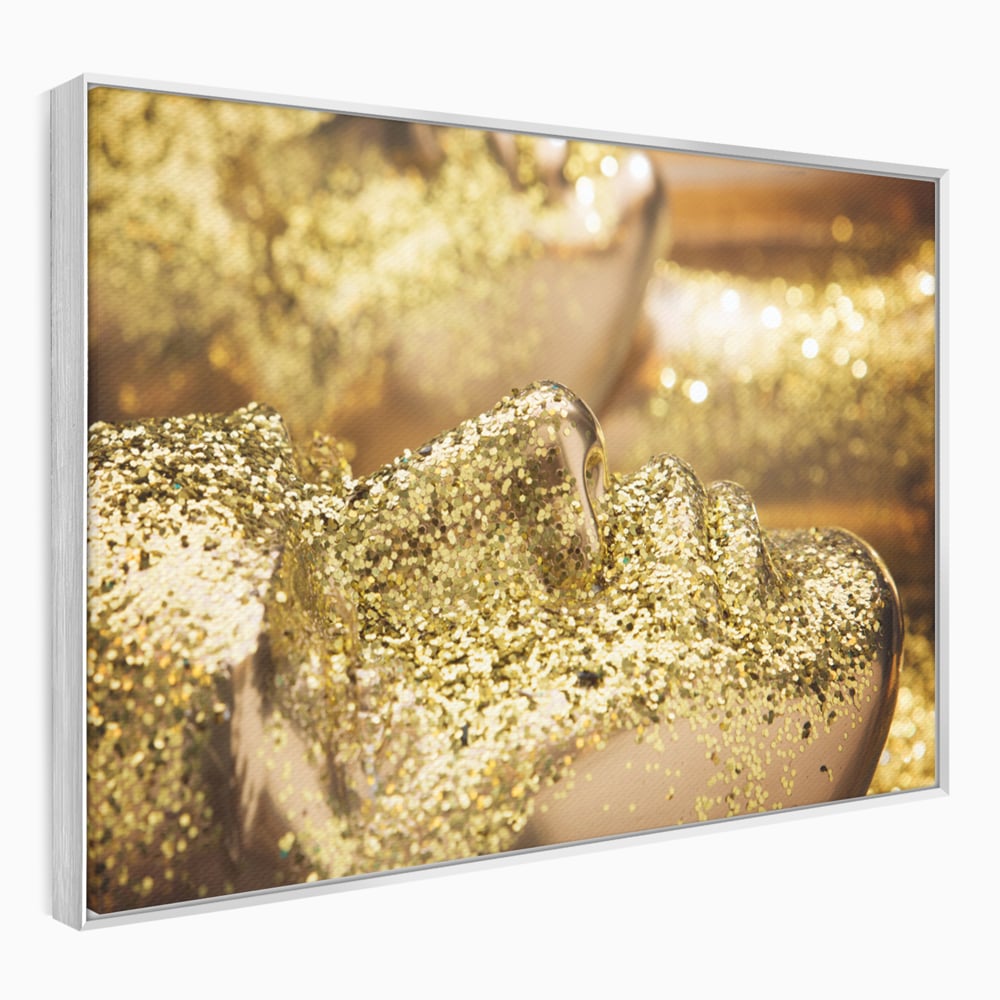 Tablou Canvas Premium LuxCanva® C1051, Golden Face , Culori, Gold, Face, Living Room, Bedroom, Relaxare, Culori Vibrante