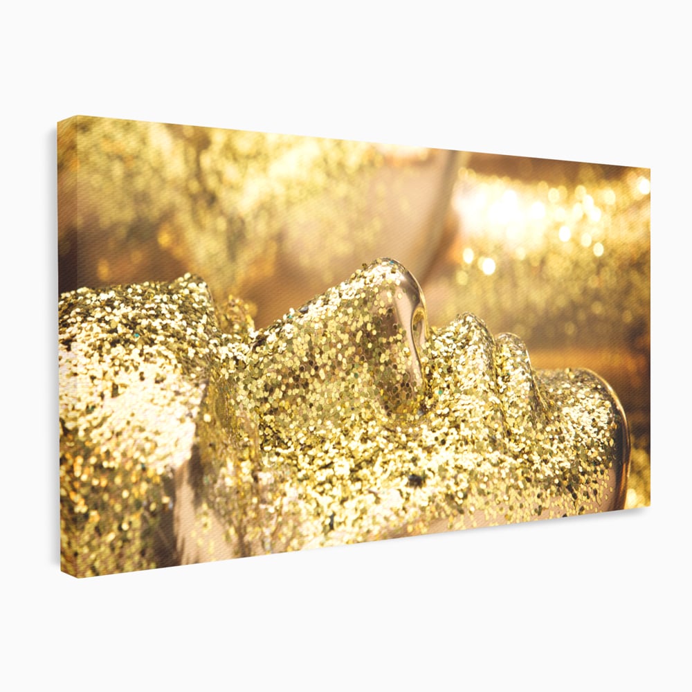 Tablou Canvas Premium LuxCanva® C1051, Golden Face , Culori, Gold, Face, Living Room, Bedroom, Relaxare, Culori Vibrante