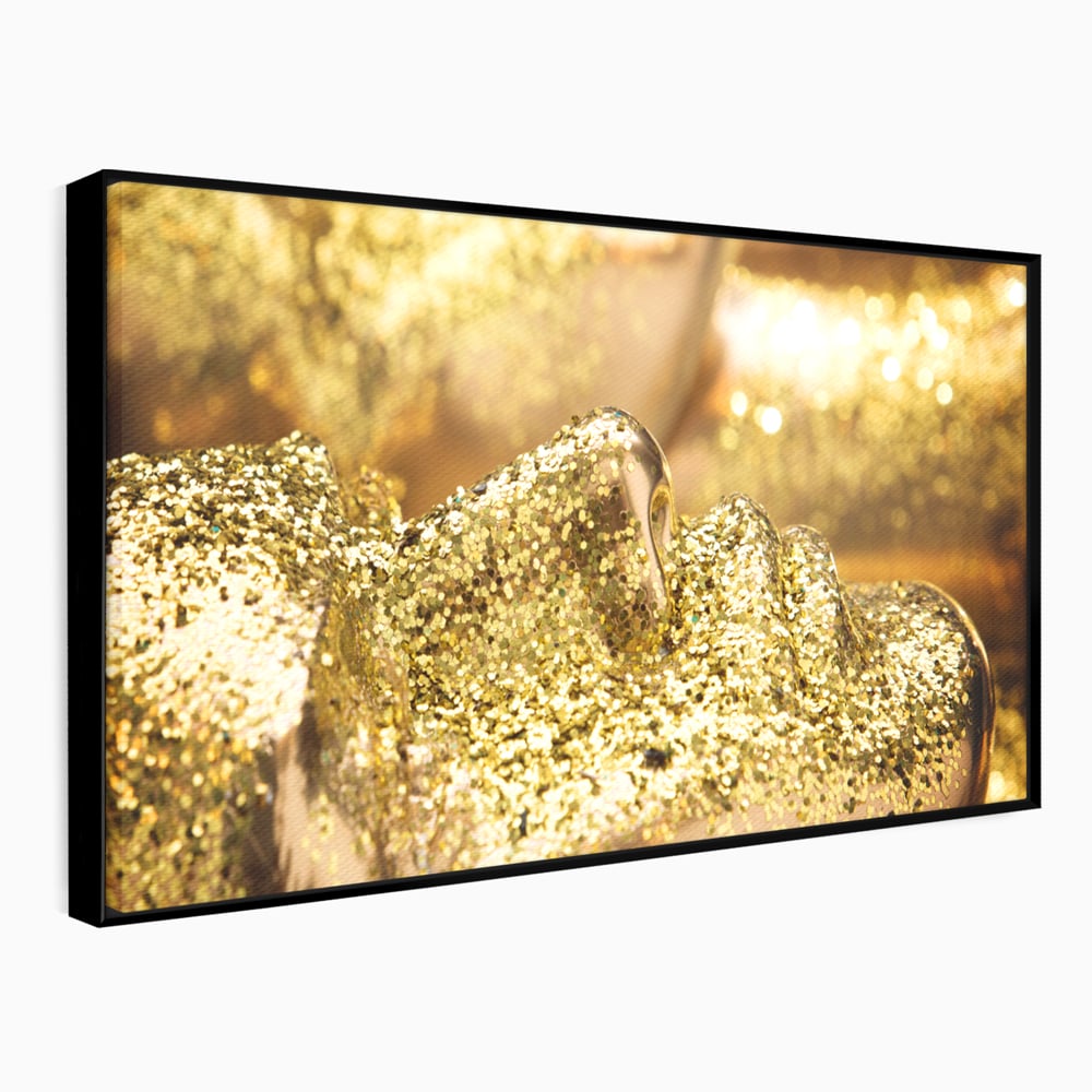 Tablou Canvas Premium LuxCanva® C1051, Golden Face , Culori, Gold, Face, Living Room, Bedroom, Relaxare, Culori Vibrante