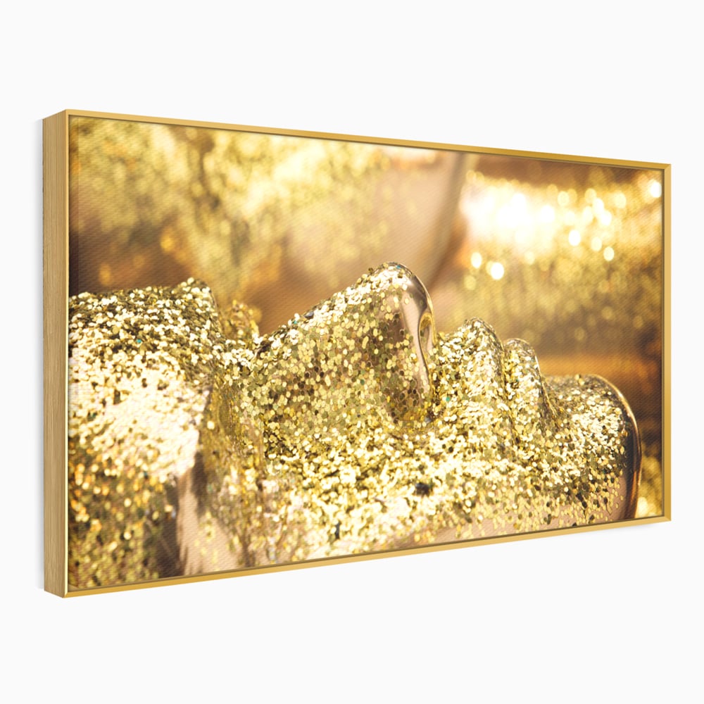 Tablou Canvas Premium LuxCanva® C1051, Golden Face , Culori, Gold, Face, Living Room, Bedroom, Relaxare, Culori Vibrante