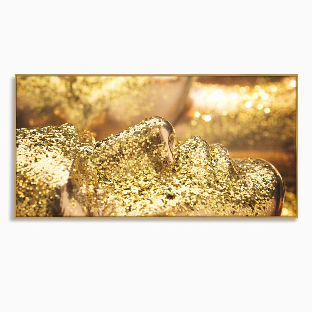 Tablou Canvas Premium LuxCanva® C1051, Golden Face , Culori, Gold, Face, Living Room, Bedroom, Relaxare, Culori Vibrante
