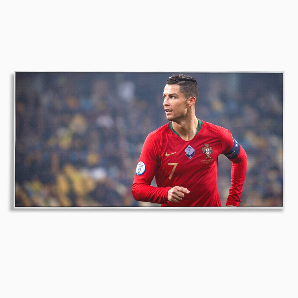 Tablou Canvas Premium LuxCanva® C1053, Cristiano Ronaldo , Culori, Capitan, Portugalia, The Best Ever, Camera Copilului, Gaming Room, Relaxare, Culori Vibrante
