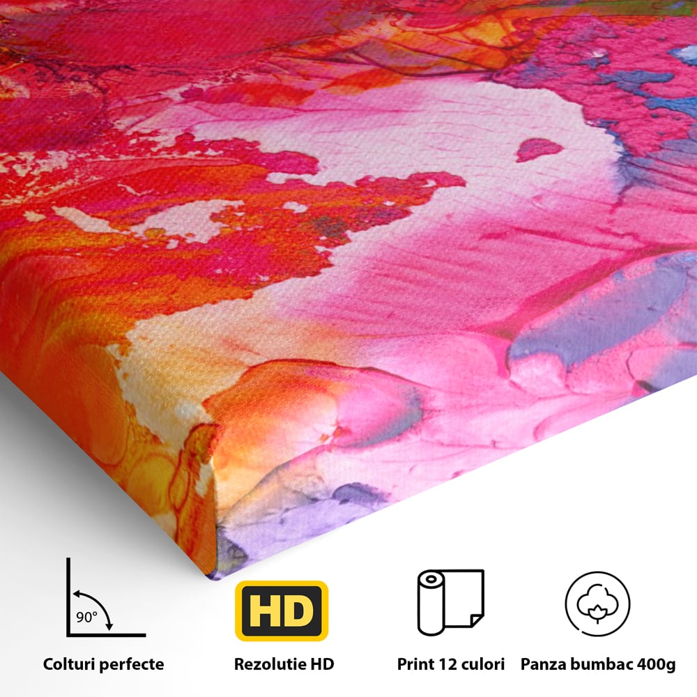 Leinwand Wandkunst Leinwand Premium LuxCanva® C1055, Farben auf Klammer, Farben, abstrakt, Wohnzimmer, Schlafzimmer, entspannend, lebendige Farben