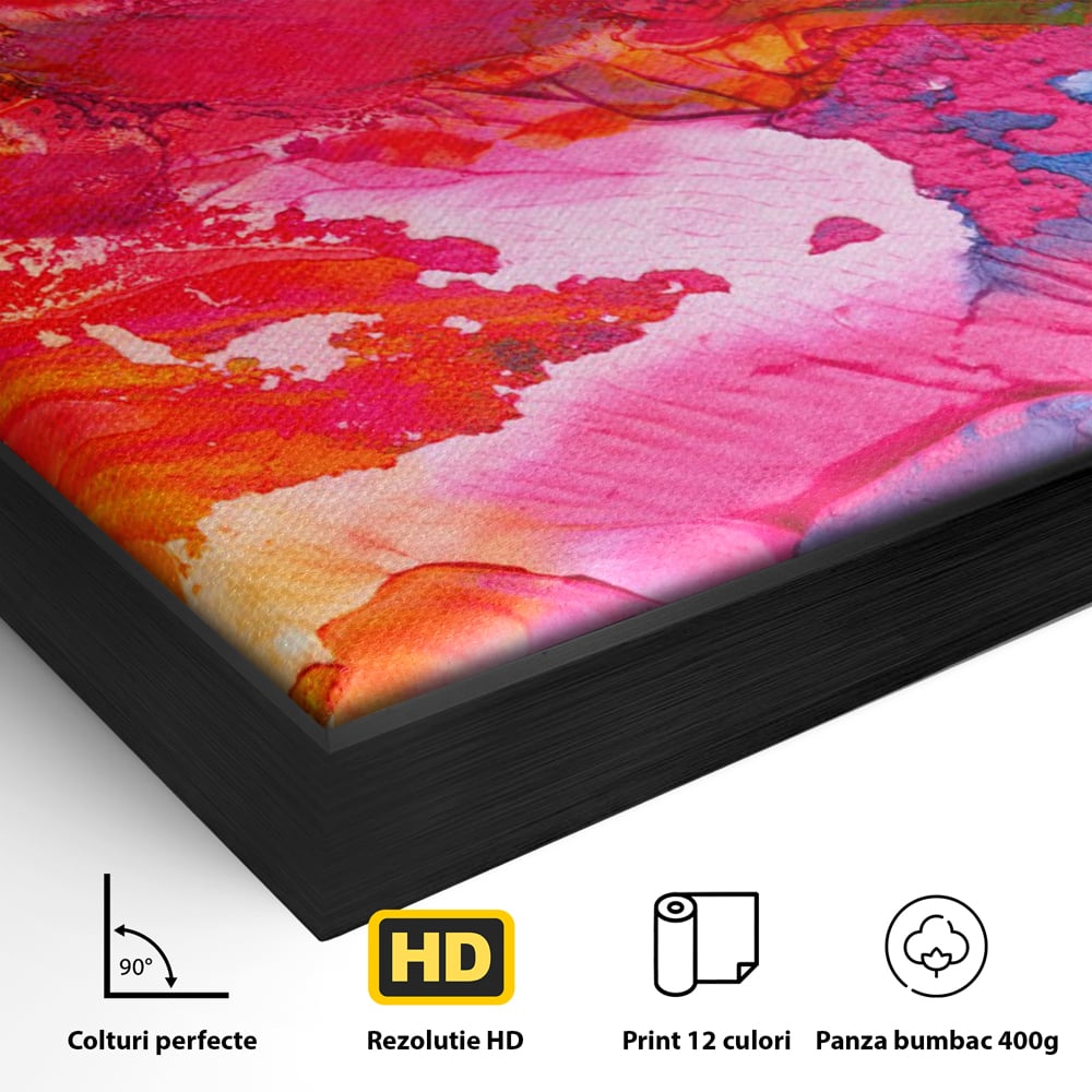 Leinwand Wandkunst Leinwand Premium LuxCanva® C1055, Farben auf Klammer, Farben, abstrakt, Wohnzimmer, Schlafzimmer, entspannend, lebendige Farben