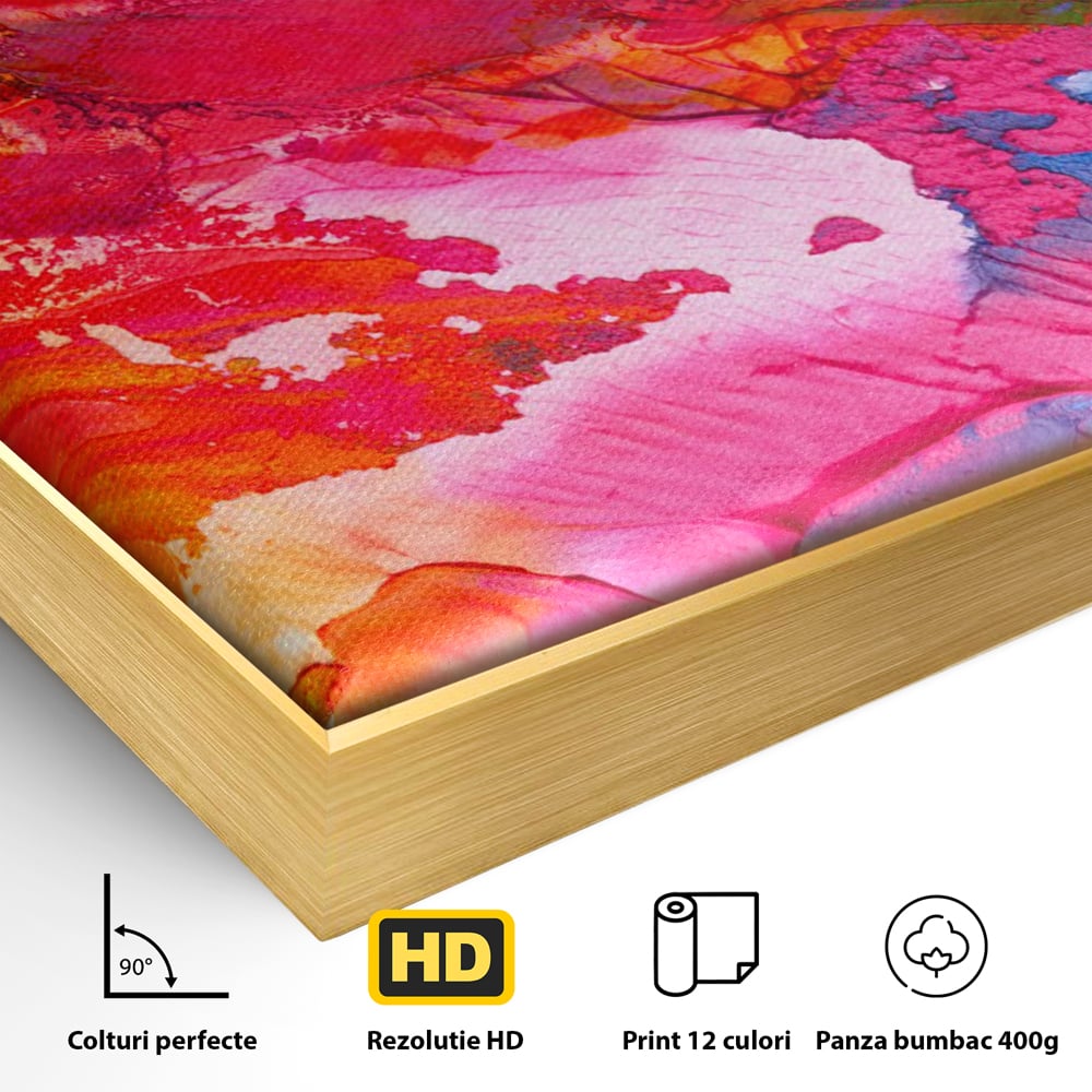 Leinwand Wandkunst Leinwand Premium LuxCanva® C1055, Farben auf Klammer, Farben, abstrakt, Wohnzimmer, Schlafzimmer, entspannend, lebendige Farben