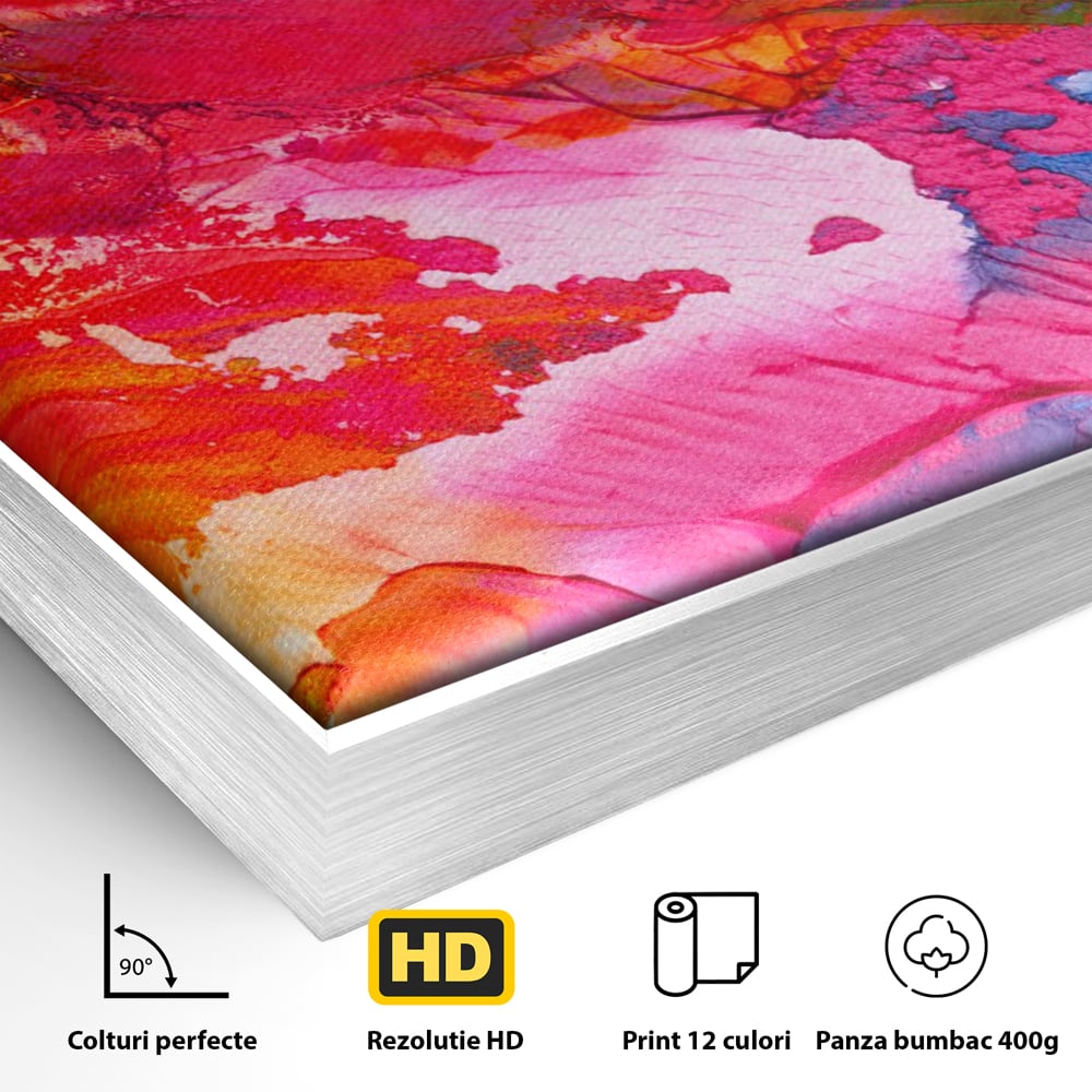 Leinwand Wandkunst Leinwand Premium LuxCanva® C1055, Farben auf Klammer, Farben, abstrakt, Wohnzimmer, Schlafzimmer, entspannend, lebendige Farben