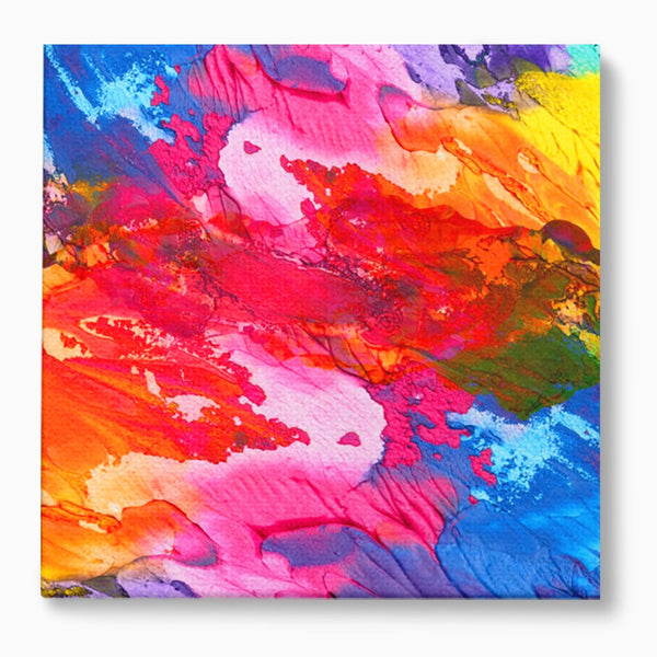 Leinwand Wandkunst Leinwand Premium LuxCanva® C1055, Farben auf Klammer, Farben, abstrakt, Wohnzimmer, Schlafzimmer, entspannend, lebendige Farben
