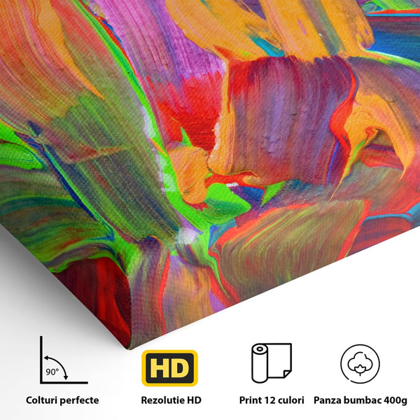 Tablou Canvas Premium LuxCanva® C1057, Abstract , Abstract, Camera Copilului, Living Room, Relaxare, Culori Vibrante
