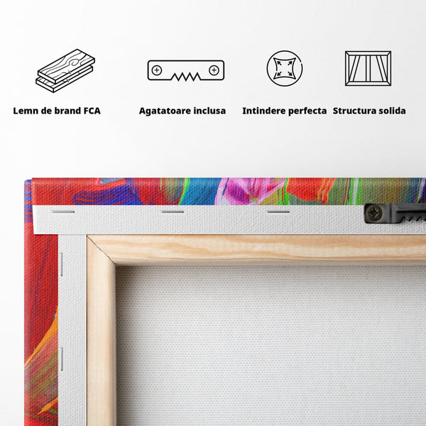 Tablou Canvas Premium LuxCanva® C1057, Abstract , Abstract, Camera Copilului, Living Room, Relaxare, Culori Vibrante