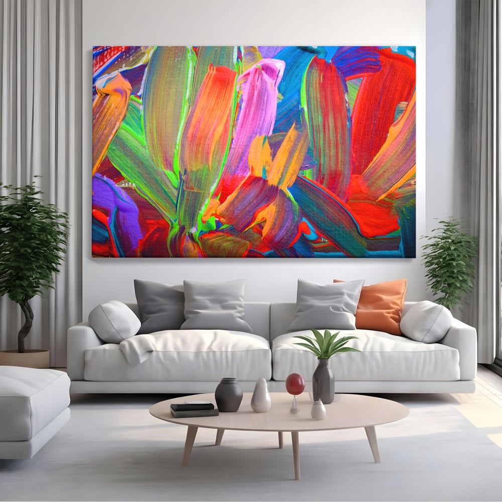 Tablou Canvas Premium LuxCanva® C1057, Abstract , Abstract, Camera Copilului, Living Room, Relaxare, Culori Vibrante