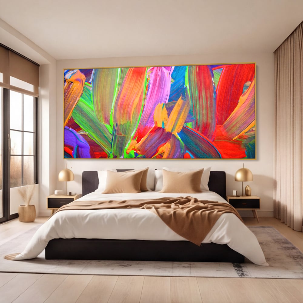 Tablou Canvas Premium LuxCanva® C1057, Abstract , Abstract, Camera Copilului, Living Room, Relaxare, Culori Vibrante