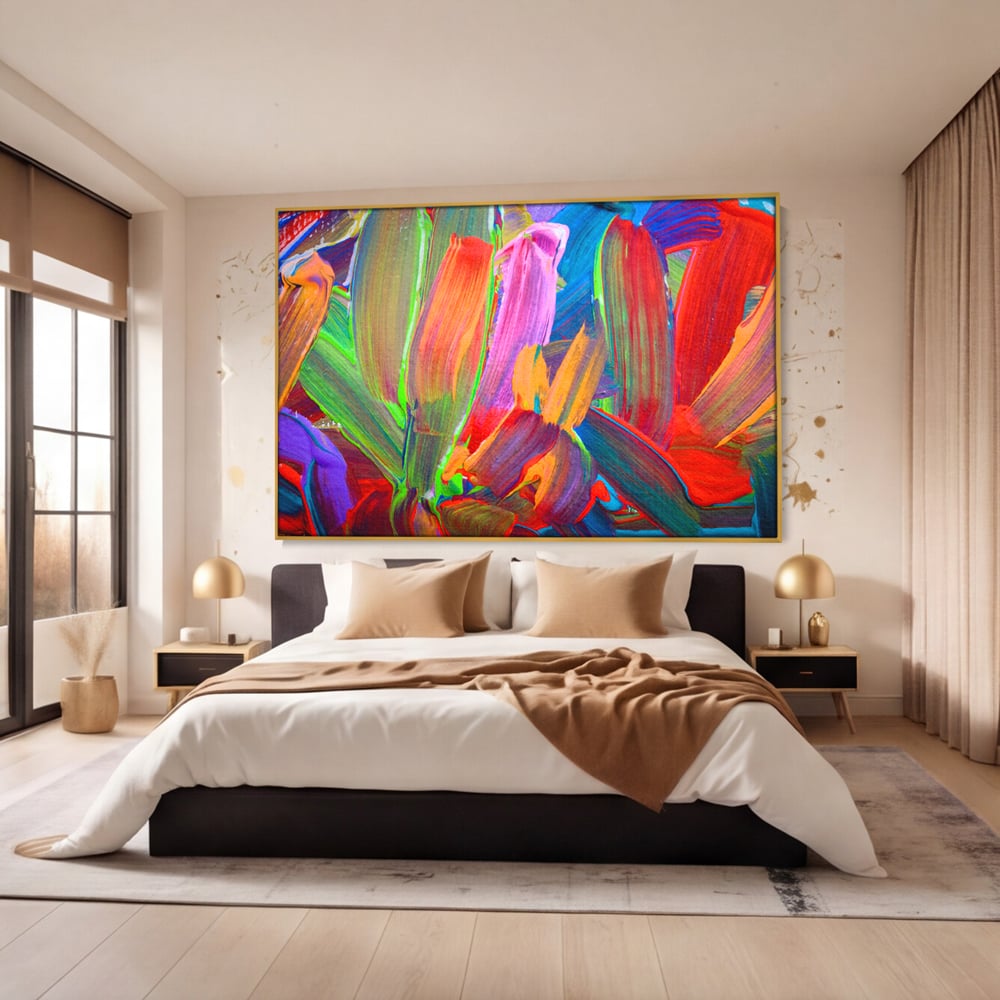 Tablou Canvas Premium LuxCanva® C1057, Abstract , Abstract, Camera Copilului, Living Room, Relaxare, Culori Vibrante