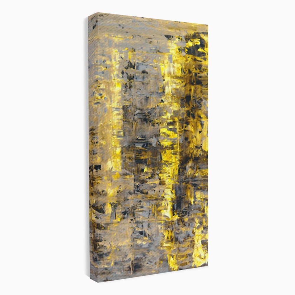 LuxCanva Premium Leinwand Wandkunst® C1058, Gold und Braun Malerei Abstrakt, Gold und Braun Malerei Abstrakt, Esszimmer, Wohnzimmer, entspannend, lebendige Farben