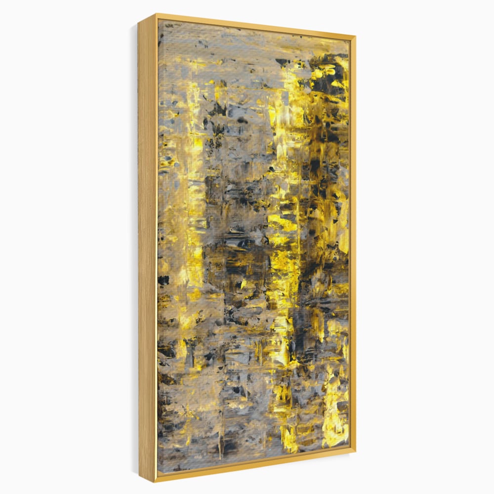 LuxCanva Premium Leinwand Wandkunst® C1058, Gold und Braun Malerei Abstrakt, Gold und Braun Malerei Abstrakt, Esszimmer, Wohnzimmer, entspannend, lebendige Farben