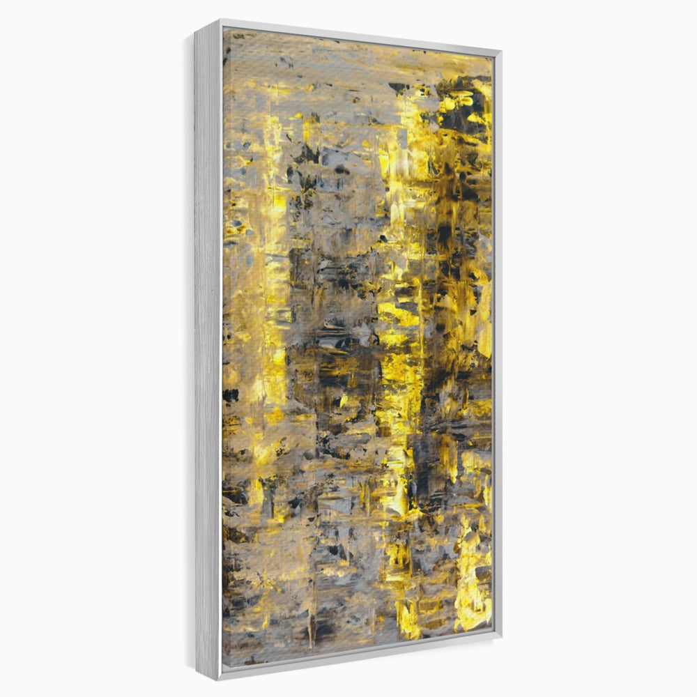 LuxCanva Premium Leinwand Wandkunst® C1058, Gold und Braun Malerei Abstrakt, Gold und Braun Malerei Abstrakt, Esszimmer, Wohnzimmer, entspannend, lebendige Farben