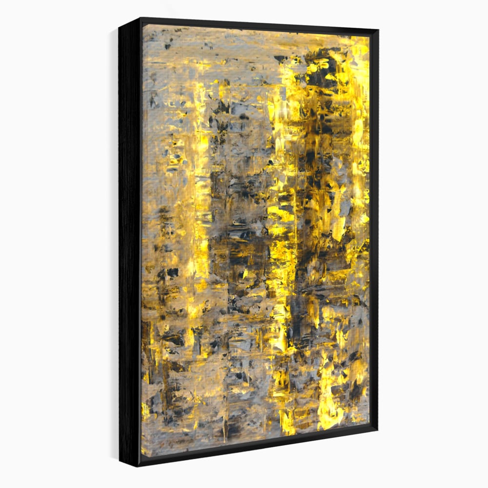 LuxCanva Premium Leinwand Wandkunst® C1058, Gold und Braun Malerei Abstrakt, Gold und Braun Malerei Abstrakt, Esszimmer, Wohnzimmer, entspannend, lebendige Farben