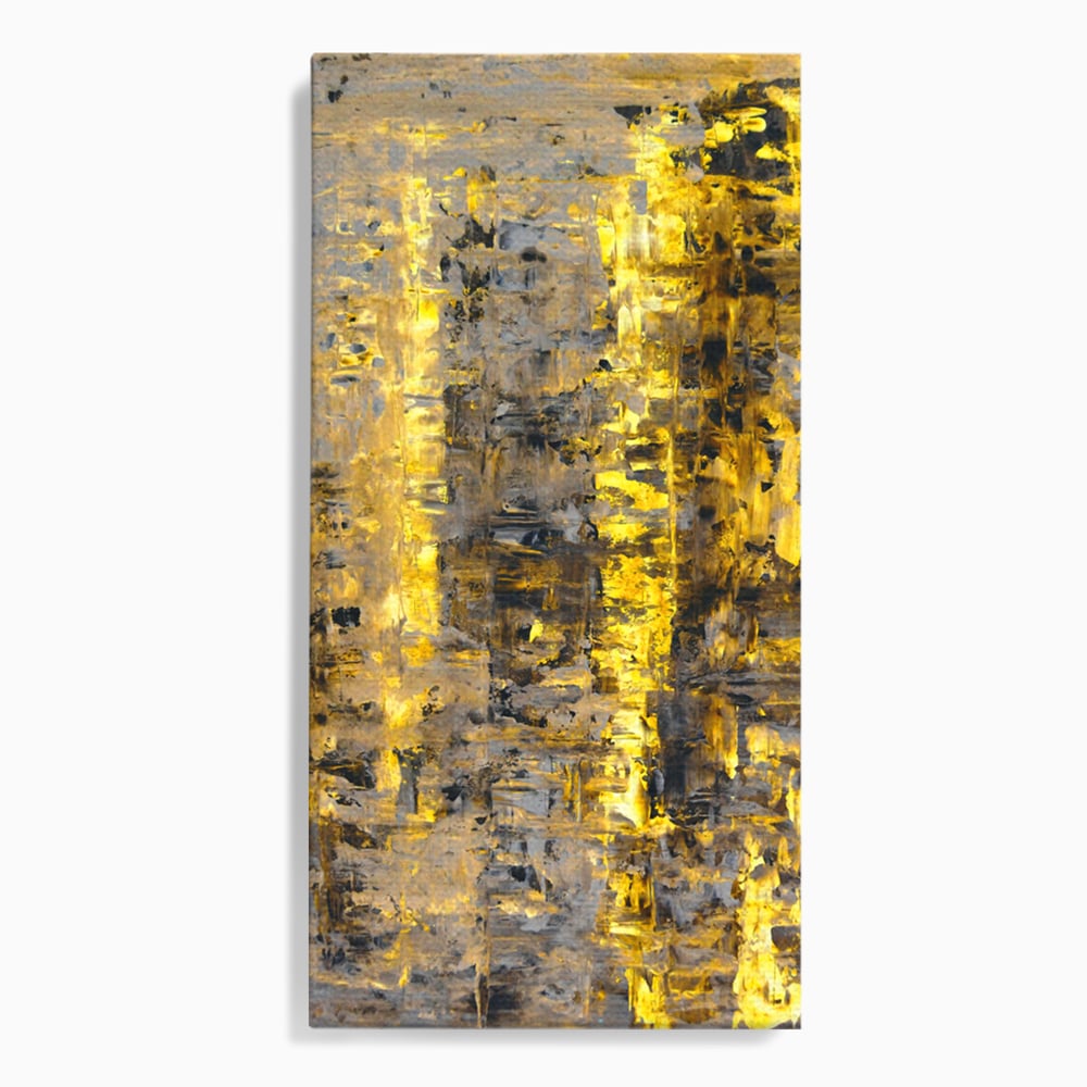 LuxCanva Premium Leinwand Wandkunst® C1058, Gold und Braun Malerei Abstrakt, Gold und Braun Malerei Abstrakt, Esszimmer, Wohnzimmer, entspannend, lebendige Farben