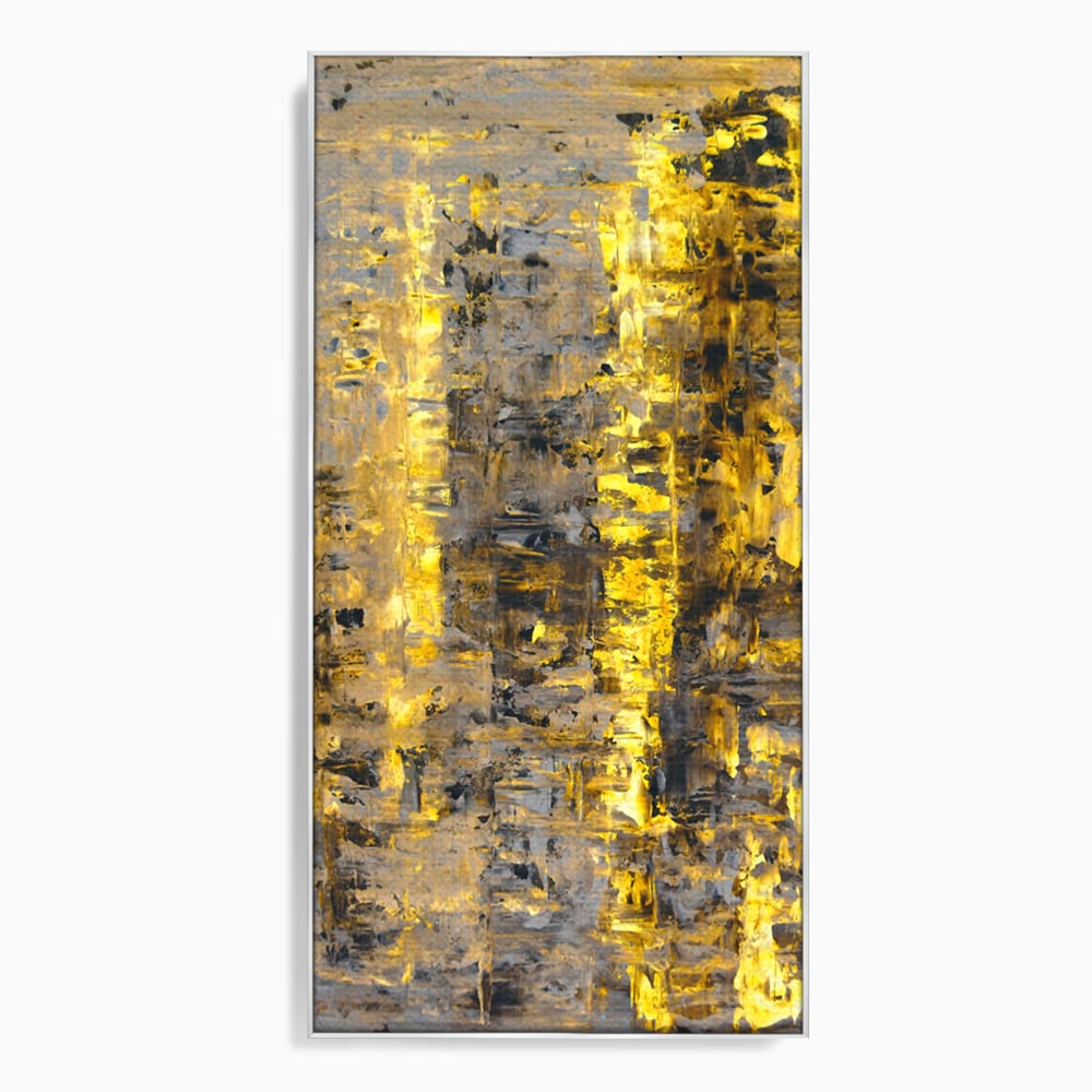 LuxCanva Premium Leinwand Wandkunst® C1058, Gold und Braun Malerei Abstrakt, Gold und Braun Malerei Abstrakt, Esszimmer, Wohnzimmer, entspannend, lebendige Farben