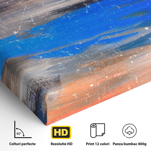 Tablou Canvas Premium LuxCanva® C1064, Pictura Abstracta , Abstract, Living Room, Office, Relaxare, Culori Vibrante