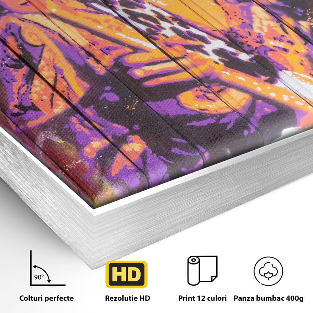Tablou Canvas Premium, LuxCanva® C1065, Jimi Hendrix, Artist, Chitara, Muzician, Living Room, Office, Relaxare, Culori Vibrante
