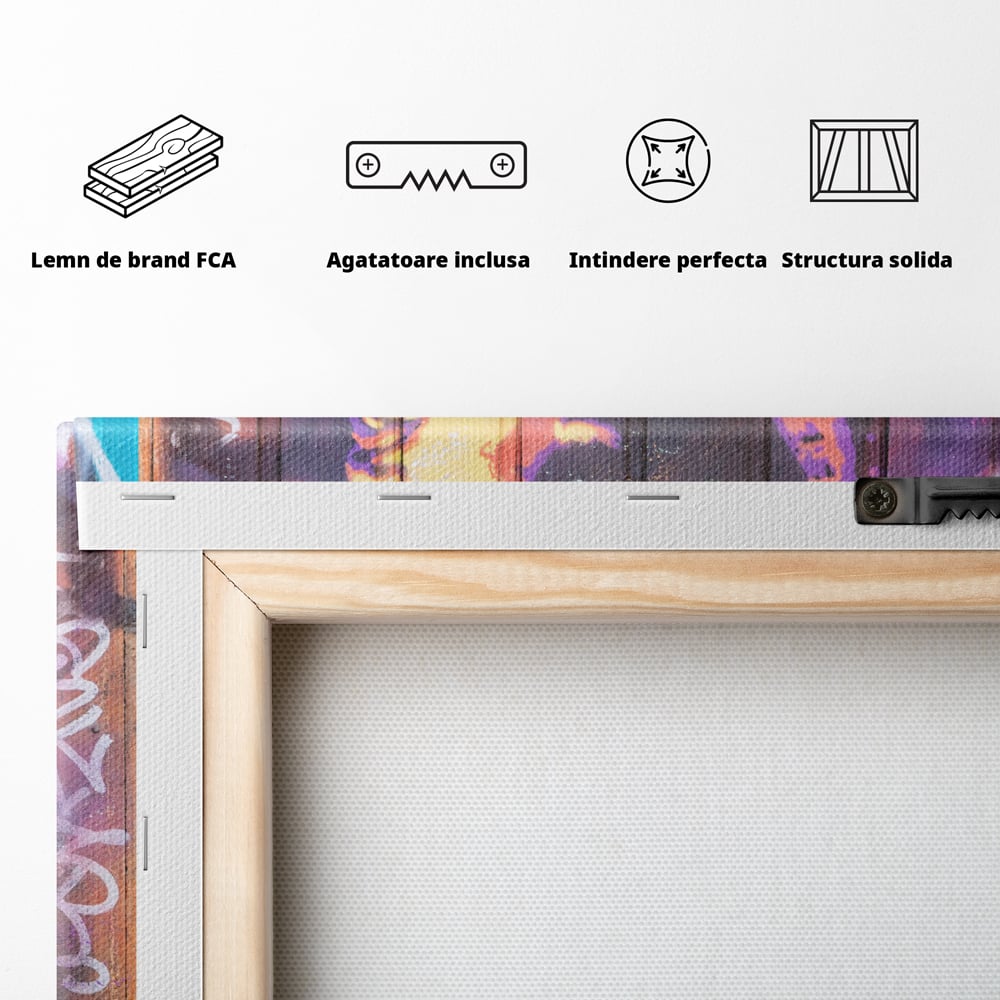Tablou Canvas Premium, LuxCanva® C1065, Jimi Hendrix, Artist, Chitara, Muzician, Living Room, Office, Relaxare, Culori Vibrante