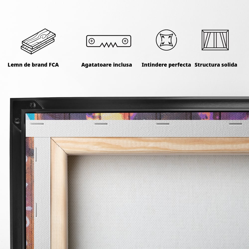 Tablou Canvas Premium, LuxCanva® C1065, Jimi Hendrix, Artist, Chitara, Muzician, Living Room, Office, Relaxare, Culori Vibrante