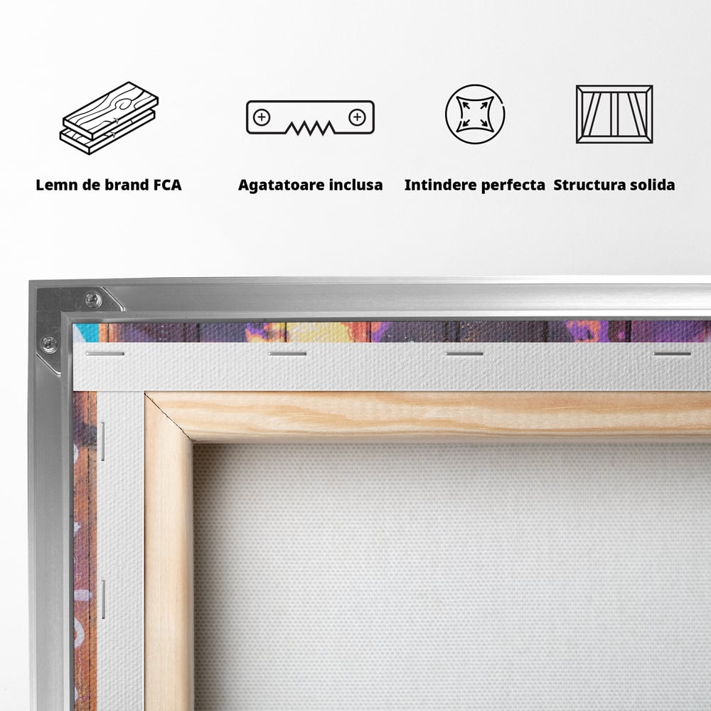 Tablou Canvas Premium, LuxCanva® C1065, Jimi Hendrix, Artist, Chitara, Muzician, Living Room, Office, Relaxare, Culori Vibrante