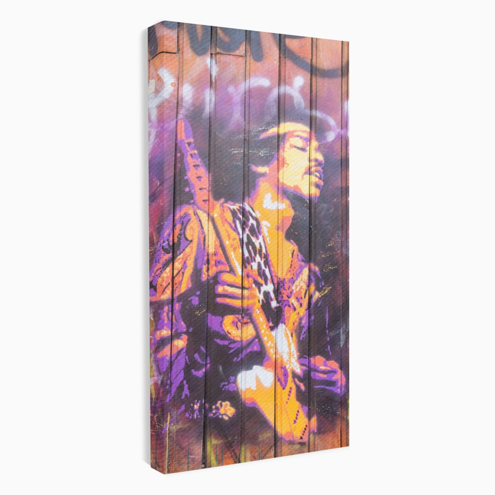 Tablou Canvas Premium, LuxCanva® C1065, Jimi Hendrix, Artist, Chitara, Muzician, Living Room, Office, Relaxare, Culori Vibrante
