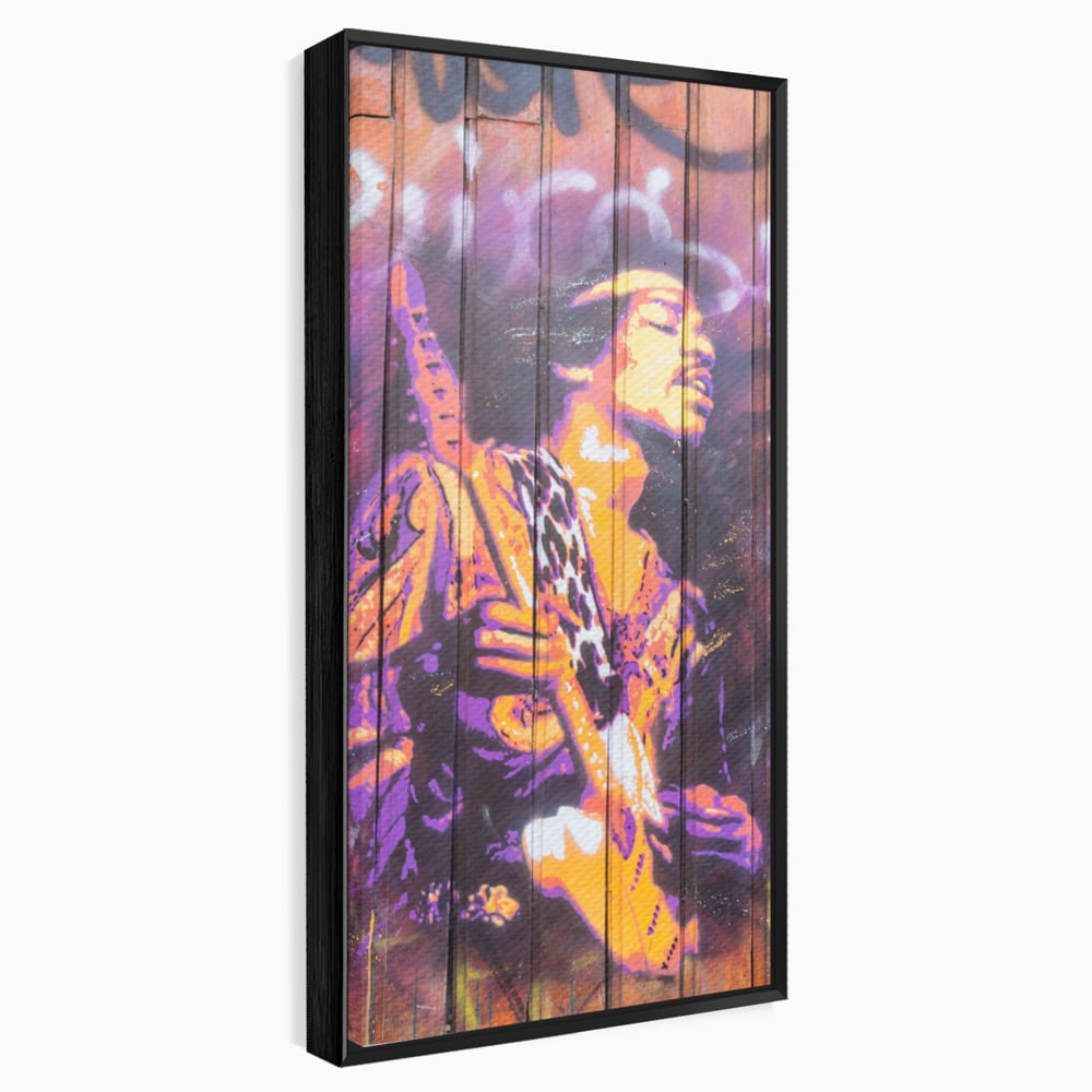 Tablou Canvas Premium, LuxCanva® C1065, Jimi Hendrix, Artist, Chitara, Muzician, Living Room, Office, Relaxare, Culori Vibrante