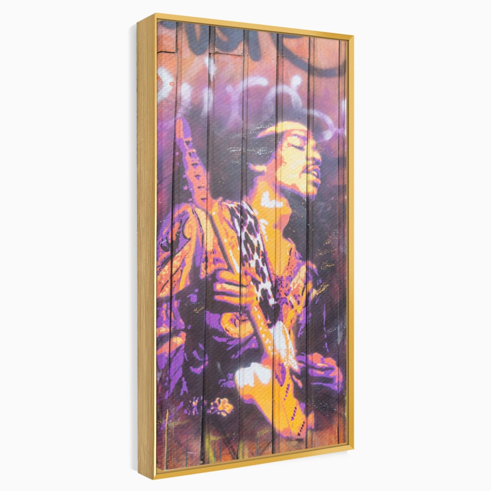 Tablou Canvas Premium, LuxCanva® C1065, Jimi Hendrix, Artist, Chitara, Muzician, Living Room, Office, Relaxare, Culori Vibrante